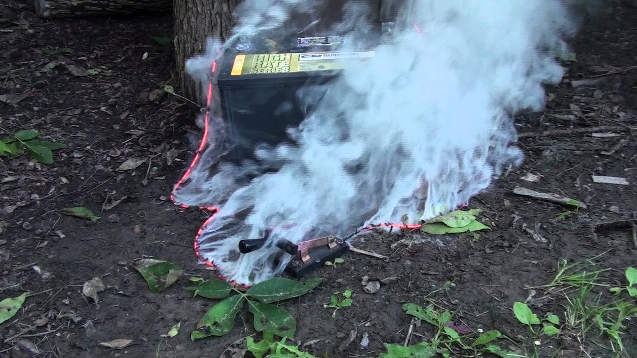 Burning wire with too much current