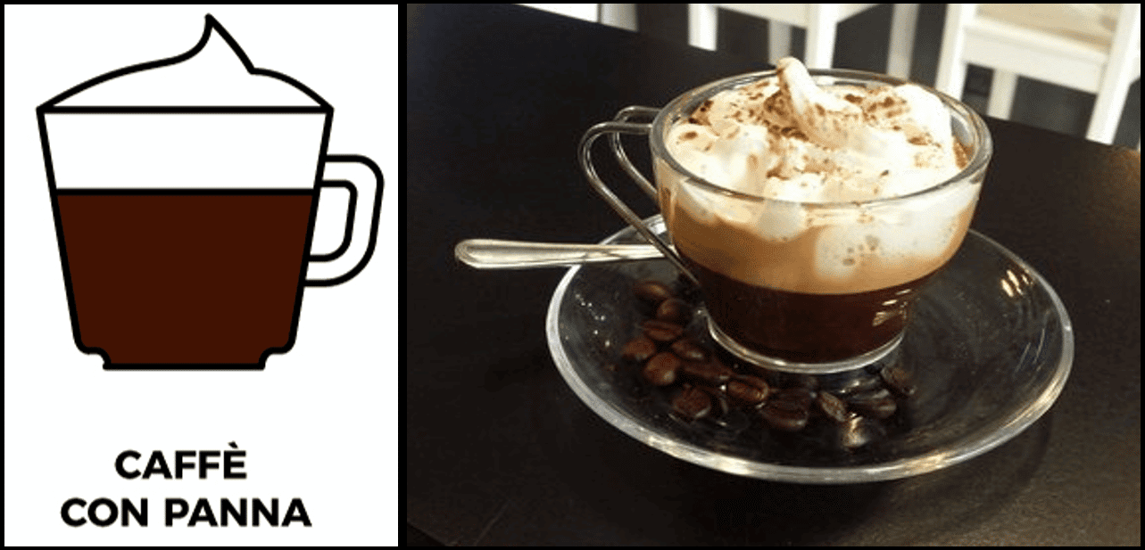 Caffè con Panna - Tipi di caffè italiano