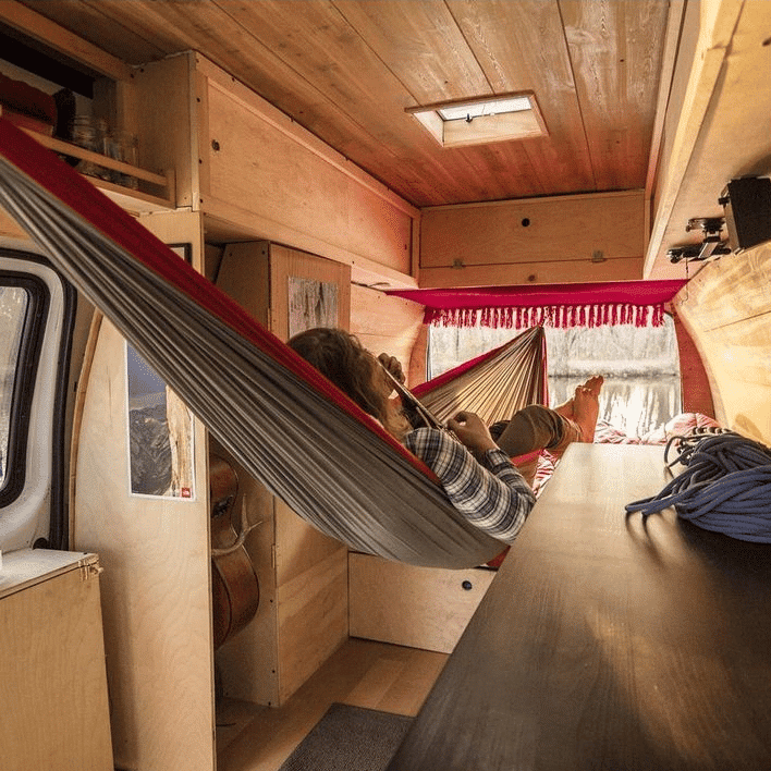 hammock - how to make a DIY camper van bed