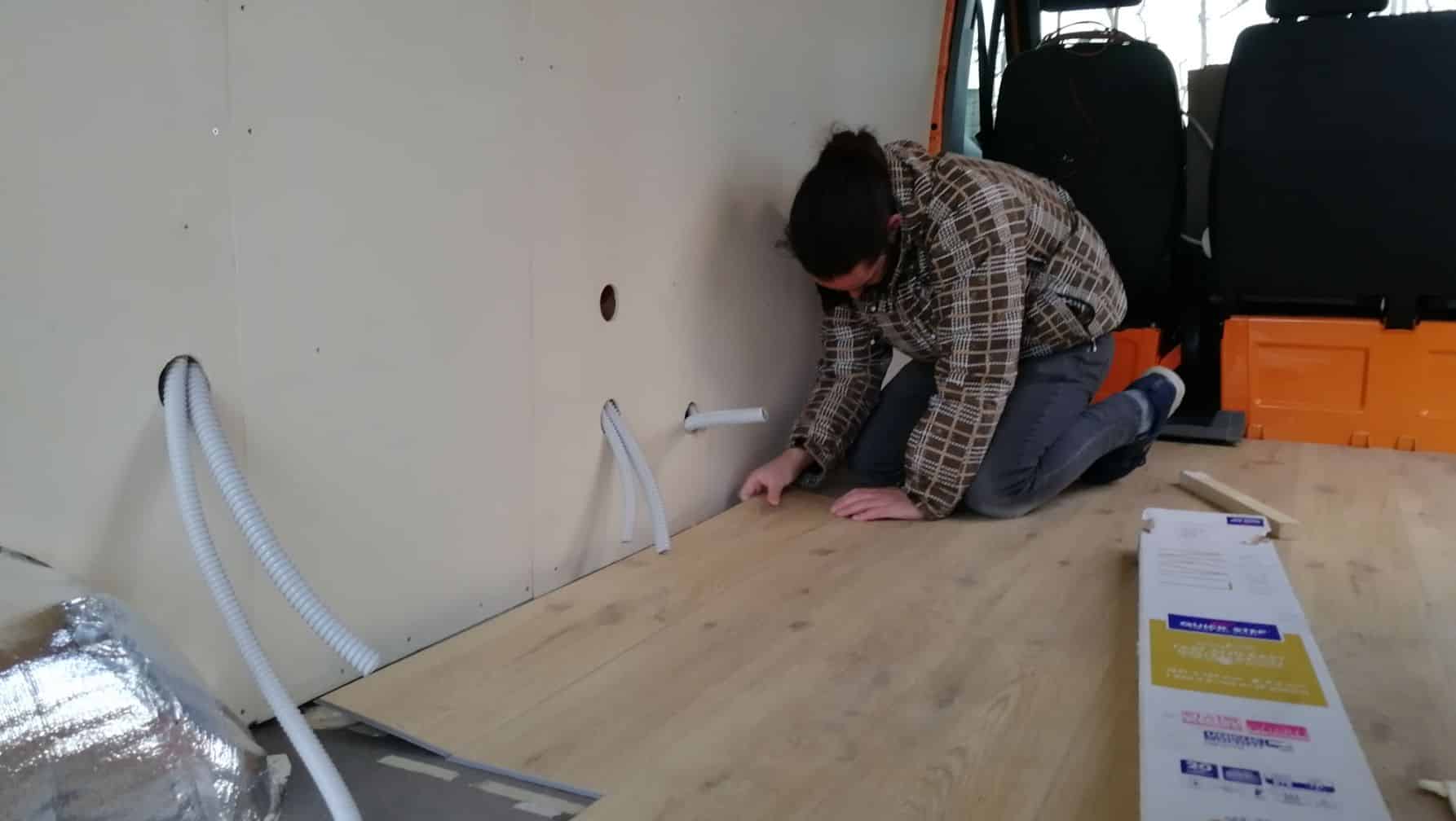 cost wall covering ceiling and floor van