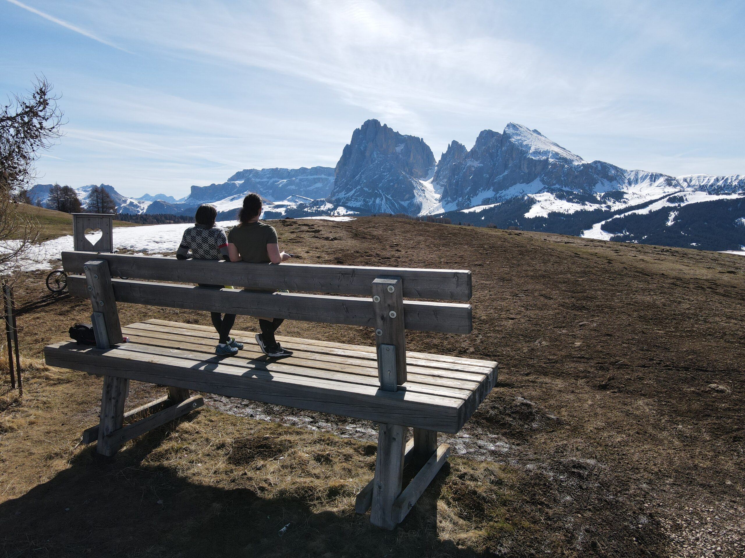 alpe di siusi - giant bench